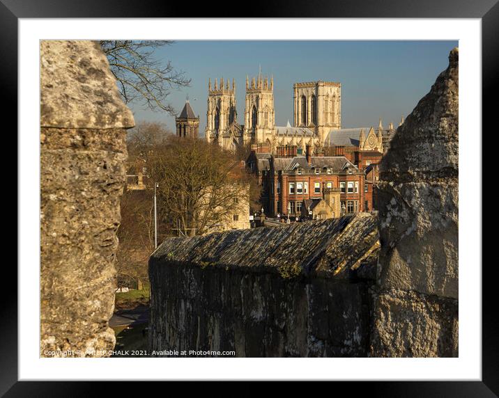 York Minster from the bar walls 415  Framed Mounted Print by PHILIP CHALK