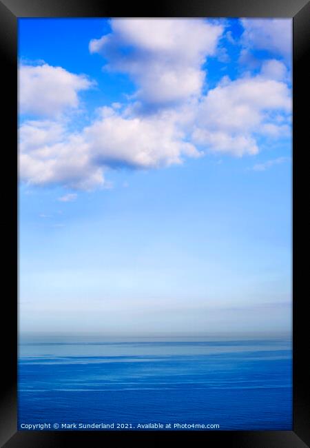 Sea and Sky at Ravenscar Framed Print by Mark Sunderland