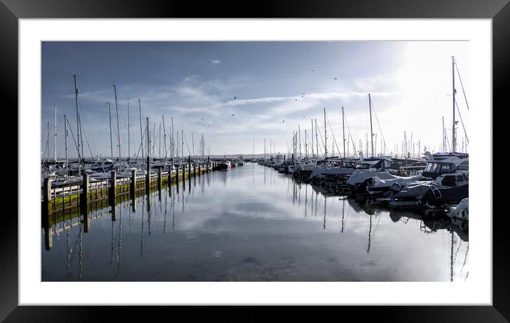 Lymington Yacht Haven, Hampshire, UK Framed Mounted Print by Mark Jones