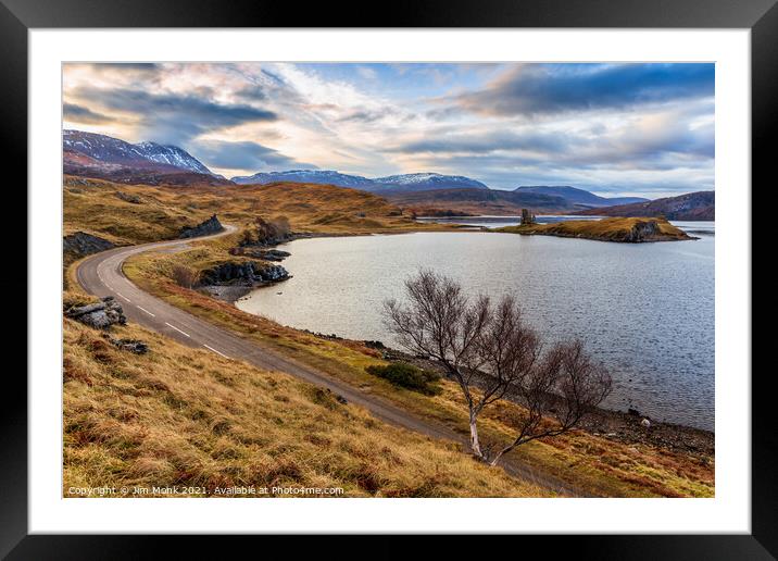 Ardvreck Castle in Scotland Framed Mounted Print by Jim Monk