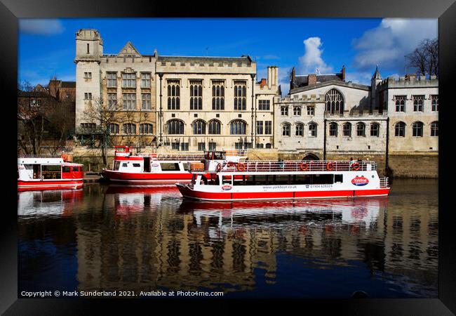 Boats on the River Ouse at York Framed Print by Mark Sunderland