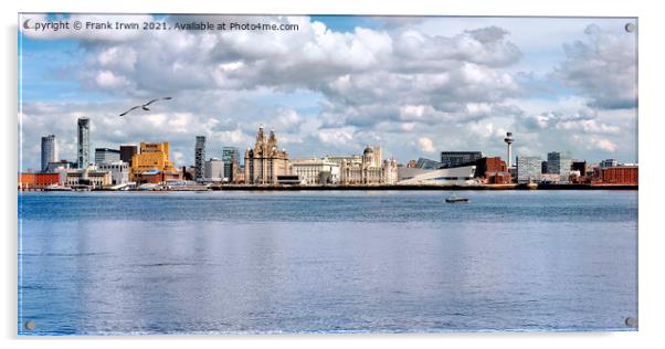 Liverpool Panorama Acrylic by Frank Irwin