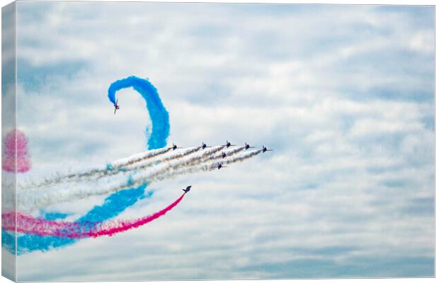 Red arrows roll back Canvas Print by Brett Taylor