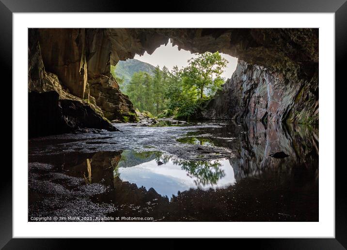 Rydal Cave, Ambleside Framed Mounted Print by Jim Monk