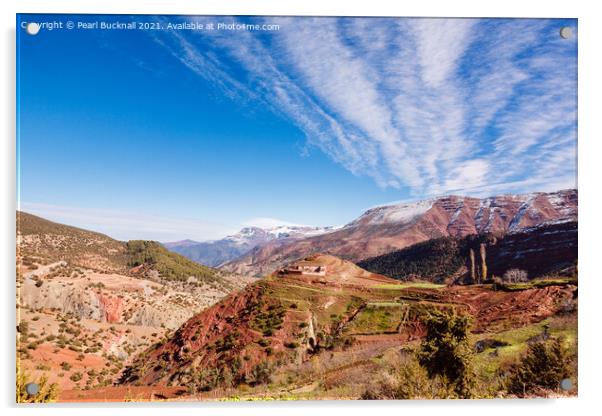 High Atlas Mountains Morocco Acrylic by Pearl Bucknall
