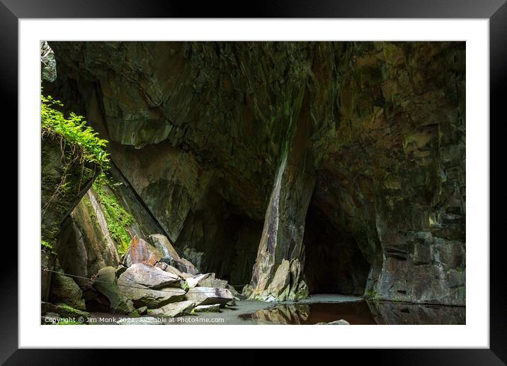 Cathedral Cave, Lake District Framed Mounted Print by Jim Monk