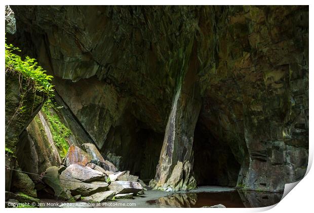 Cathedral Cave, Lake District Print by Jim Monk