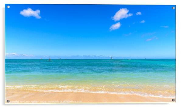 Hawaiian Shoreline Acrylic by Gary Parker