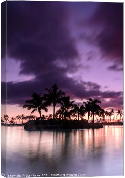 Hawaiian Sunset Canvas Print by Gary Parker