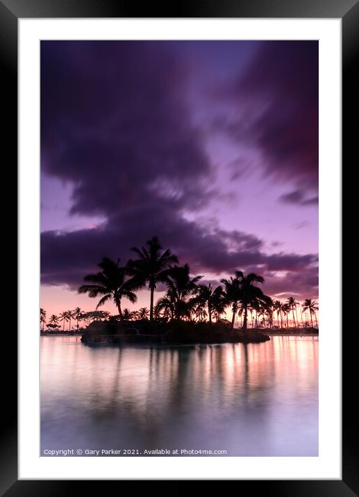 Hawaiian Sunset Framed Mounted Print by Gary Parker