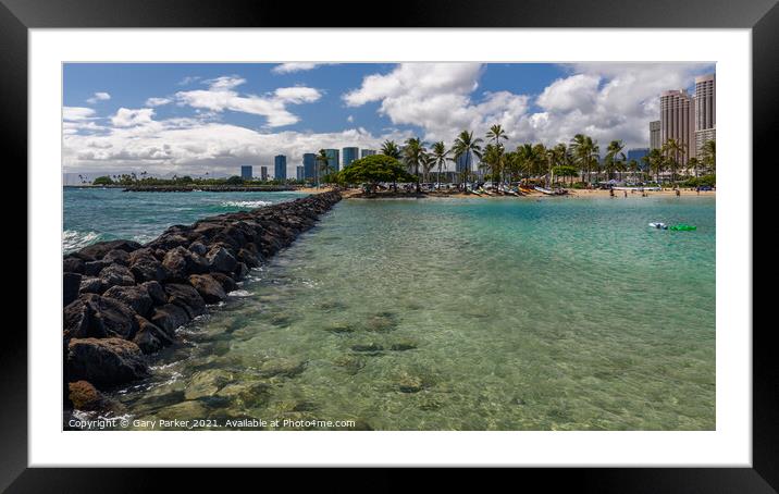 Honolulu view  Framed Mounted Print by Gary Parker