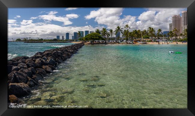 Honolulu view  Framed Print by Gary Parker