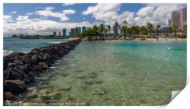 Honolulu view  Print by Gary Parker