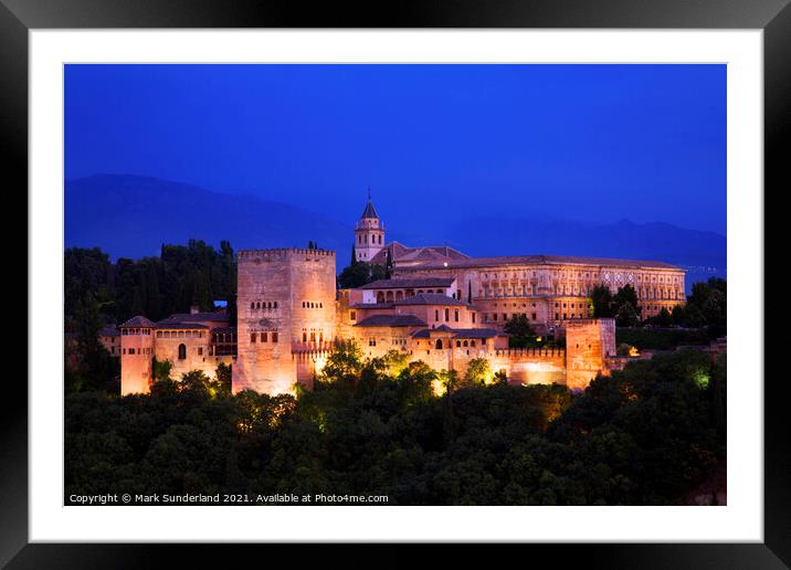 The Alhambra Palace Granada Framed Mounted Print by Mark Sunderland