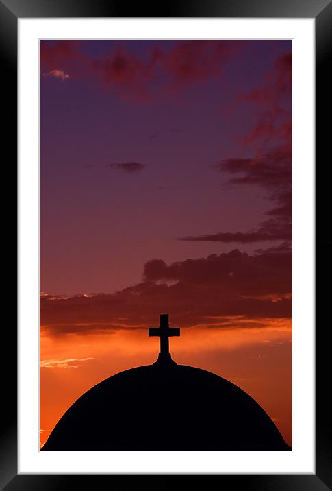 Santorini Sunrise Framed Mounted Print by Mark Robson