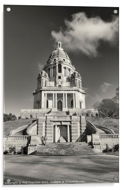 The Majestic Ashton Memorial Williams Park, Lancas Acrylic by Phill Thornton