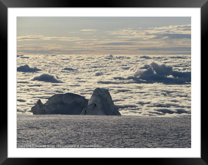 Above the cloud on Antisana Framed Mounted Print by Nicholas Brown