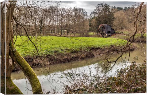 Watermill at Painshill Canvas Print by Kevin White