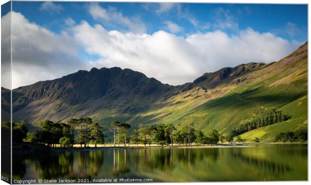 The Pines on Buttermere Canvas Print by Steve Jackson