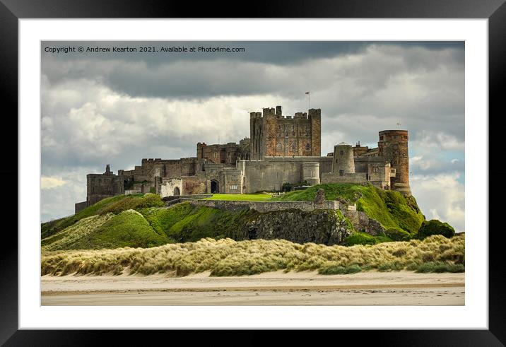 Bamburgh Castle, Northumberland Framed Mounted Print by Andrew Kearton