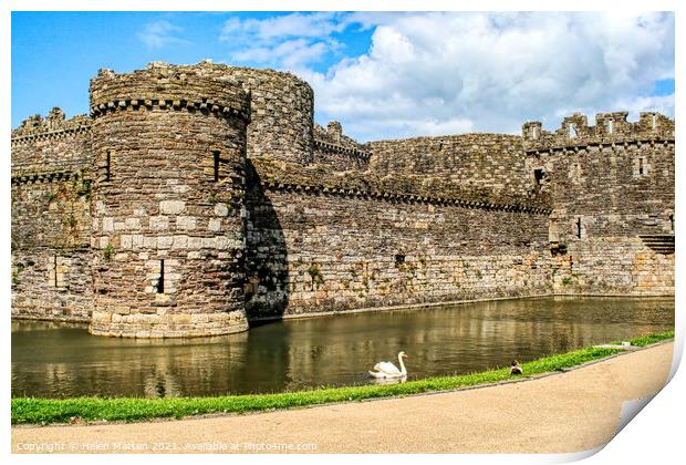 Beaumaris Castle 2 Print by Helkoryo Photography