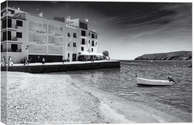 Haven of Peace in Es Pianc - C1905-5595-BW Canvas Print by Jordi Carrio
