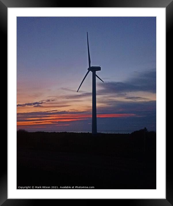 Wind Turbine Abstract  Framed Mounted Print by Mark Ritson