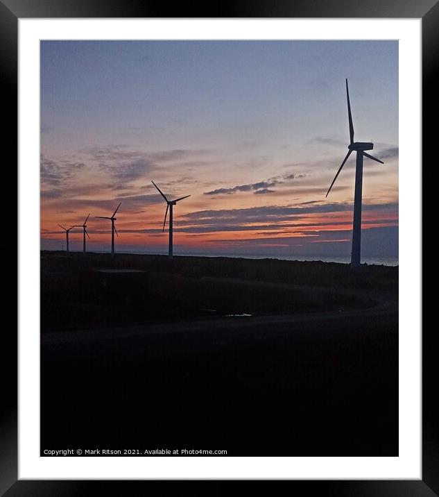 Turbine Dusk Abstract Framed Mounted Print by Mark Ritson