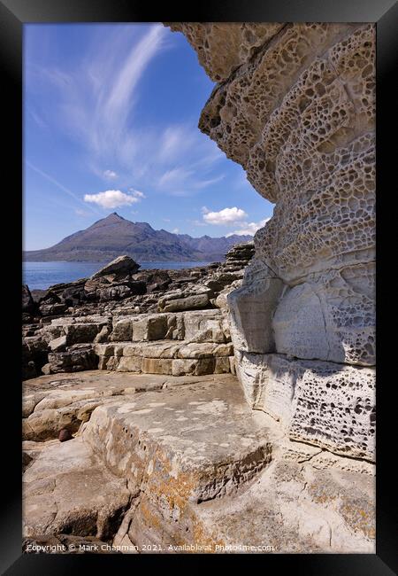 Elgol cliffs and Black Cuillin mountains, Isle of Skye, Scotland Framed Print by Photimageon UK