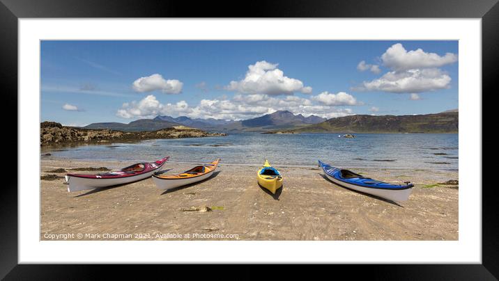 Sea Kayaks on Ord Beach, Isle of Skye, Scotland Framed Mounted Print by Photimageon UK