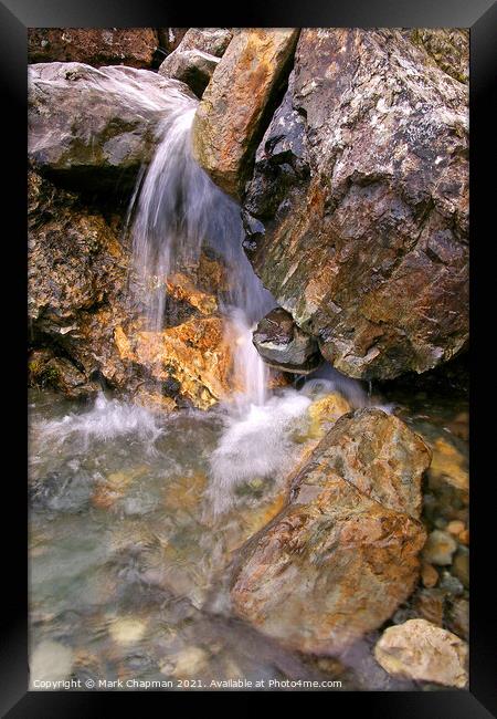 Small rocky waterfall, Allt na Dunaiche, Skye Framed Print by Photimageon UK