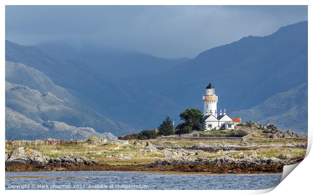 Eilean Sionnach Lighthouse, Isle Ornsay, Skye, Scotland Print by Photimageon UK