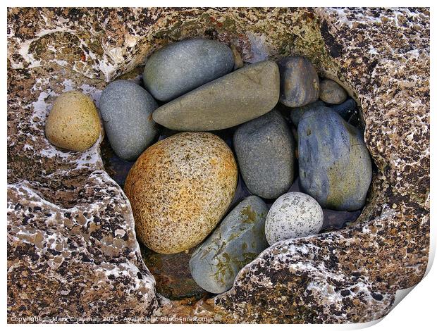 Trapped pebbles Print by Photimageon UK