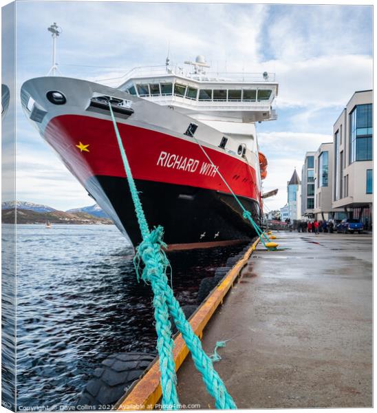 MS Richard With, Hurtigruten Canvas Print by Dave Collins