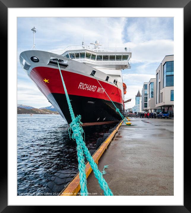 MS Richard With, Hurtigruten Framed Mounted Print by Dave Collins