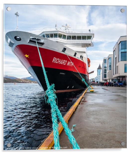 MS Richard With, Hurtigruten Acrylic by Dave Collins