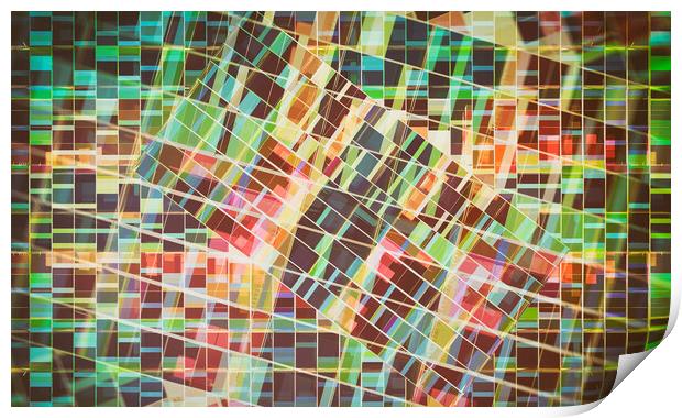 Colorful abstract shape  background Print by Guido Parmiggiani