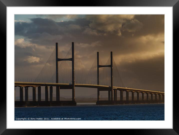 Second Severn Crossing Framed Mounted Print by Rory Hailes
