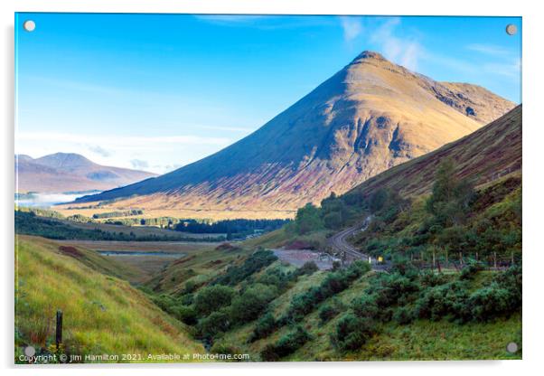 Beinn Dorain mountain Scotland Acrylic by jim Hamilton
