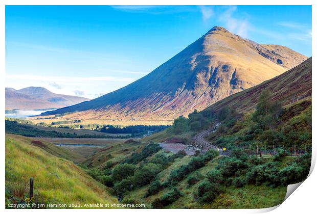 Beinn Dorain mountain Scotland Print by jim Hamilton