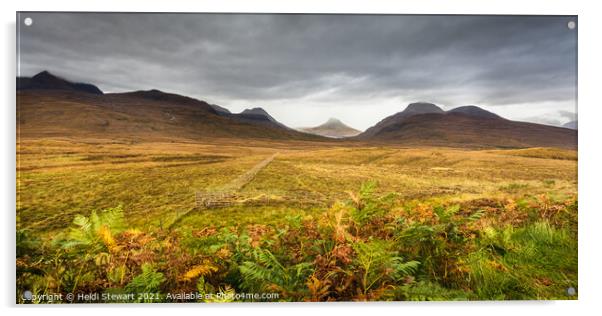 Scottish Mountainscape Acrylic by Heidi Stewart