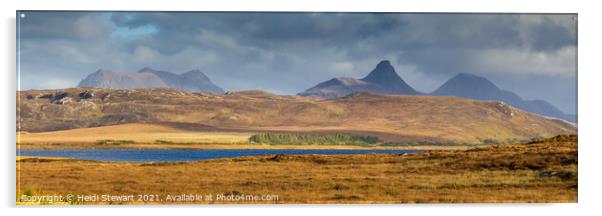Scottish Mountainscape Acrylic by Heidi Stewart