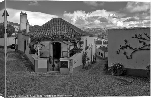 Streets of Obidos Canvas Print by Angelo DeVal