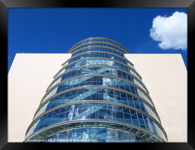 White Puffy Cloud, The Convention Centre, Dublin Framed Print by Andrew Wright