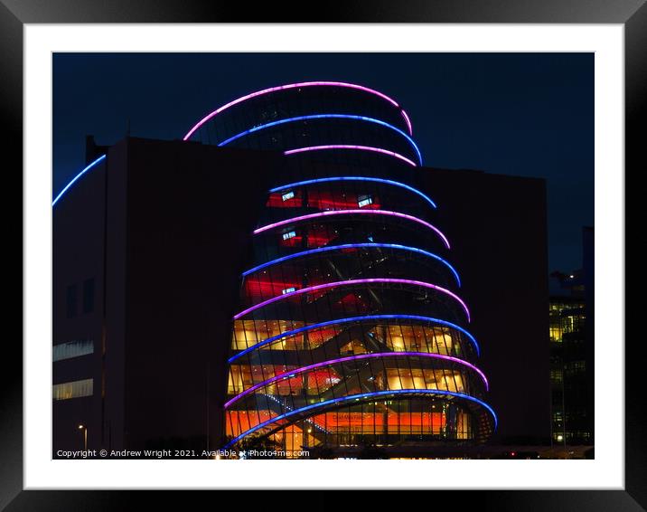 The Convention Centre, Dublin at Night Framed Mounted Print by Andrew Wright