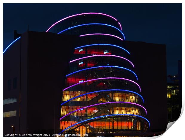 The Convention Centre, Dublin at Night Print by Andrew Wright