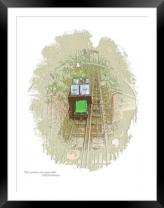 The Lynton and Lynmouth Cliff Railway  Framed Mounted Print by graham young