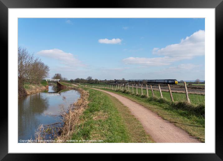 Cogload CrossCountry Canal  Framed Mounted Print by Rob Hawkins