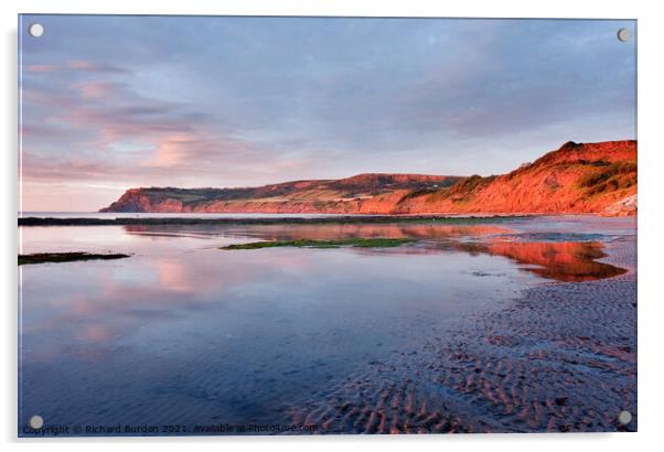 Sunrise at Robin Hood's Bay Acrylic by Richard Burdon