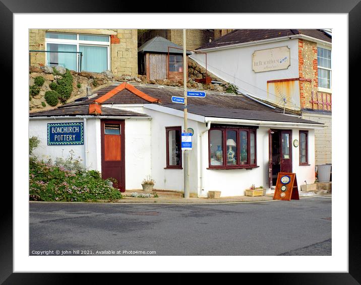 Bonchurch Pottery, Isle of Wight. Framed Mounted Print by john hill